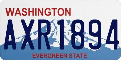 WA license plate AXR1894