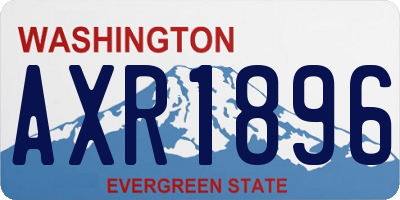 WA license plate AXR1896