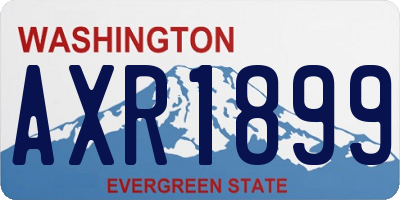 WA license plate AXR1899