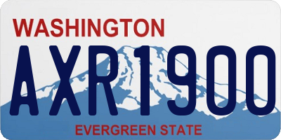 WA license plate AXR1900