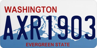 WA license plate AXR1903