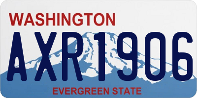 WA license plate AXR1906