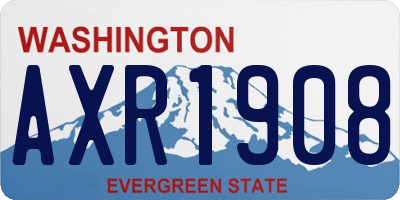 WA license plate AXR1908