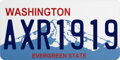 WA license plate AXR1919