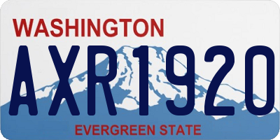 WA license plate AXR1920