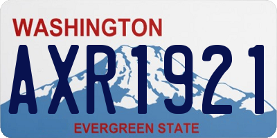 WA license plate AXR1921