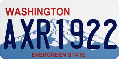 WA license plate AXR1922