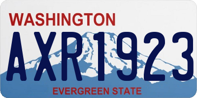 WA license plate AXR1923
