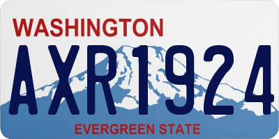 WA license plate AXR1924
