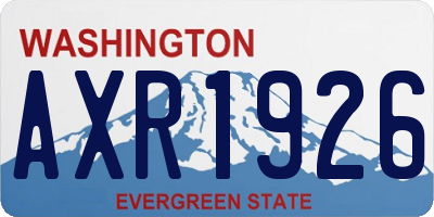 WA license plate AXR1926