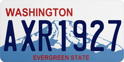 WA license plate AXR1927