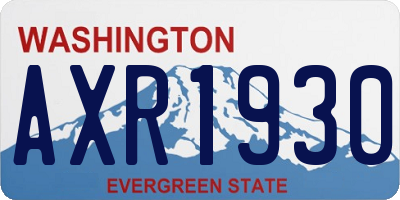 WA license plate AXR1930