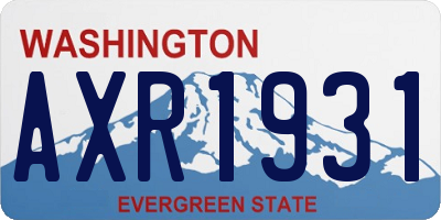 WA license plate AXR1931