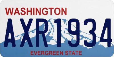 WA license plate AXR1934