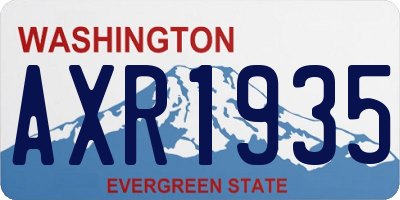 WA license plate AXR1935