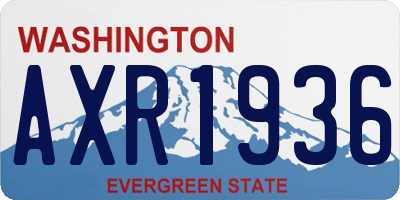 WA license plate AXR1936