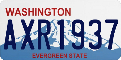 WA license plate AXR1937