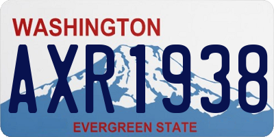 WA license plate AXR1938