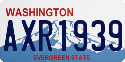 WA license plate AXR1939