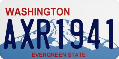 WA license plate AXR1941