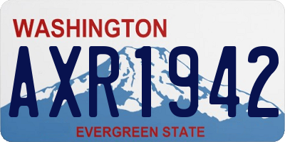 WA license plate AXR1942
