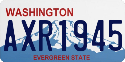 WA license plate AXR1945