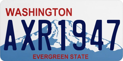 WA license plate AXR1947