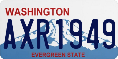WA license plate AXR1949