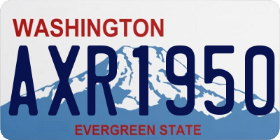 WA license plate AXR1950