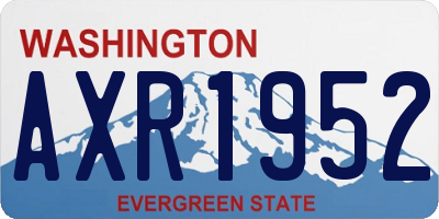 WA license plate AXR1952