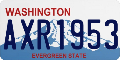 WA license plate AXR1953