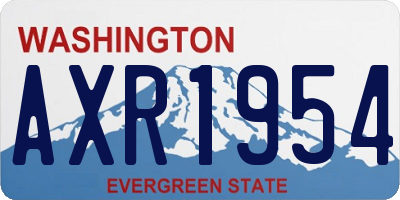 WA license plate AXR1954