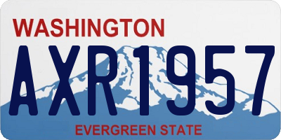 WA license plate AXR1957