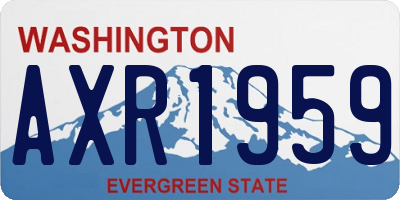 WA license plate AXR1959