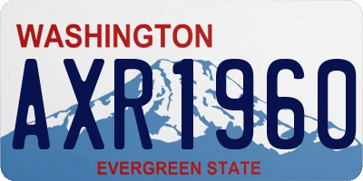 WA license plate AXR1960