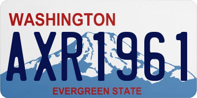 WA license plate AXR1961