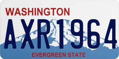 WA license plate AXR1964