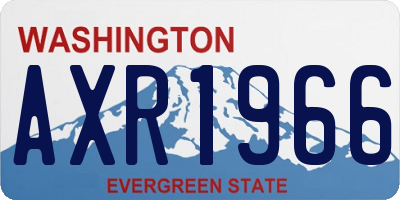 WA license plate AXR1966