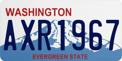 WA license plate AXR1967