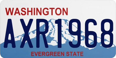 WA license plate AXR1968