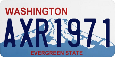 WA license plate AXR1971