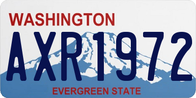 WA license plate AXR1972