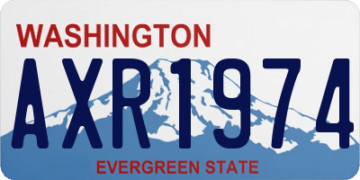 WA license plate AXR1974