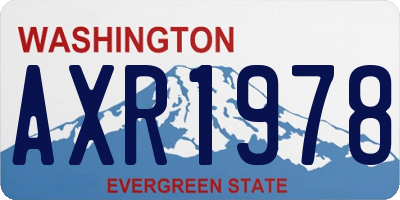 WA license plate AXR1978
