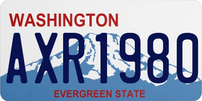 WA license plate AXR1980