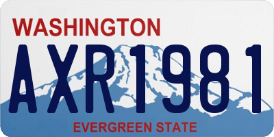 WA license plate AXR1981