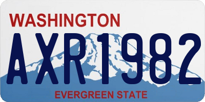 WA license plate AXR1982