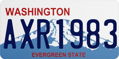 WA license plate AXR1983