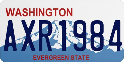 WA license plate AXR1984