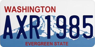 WA license plate AXR1985